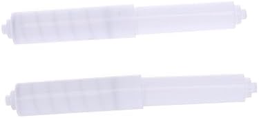 VILLCASE 2 Pack White Plastic Toilet Paper Holders Easy Install Spring Loaded Replacement