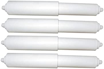 4Pcs White Plastic Toilet Paper Holder Replacement Rollers