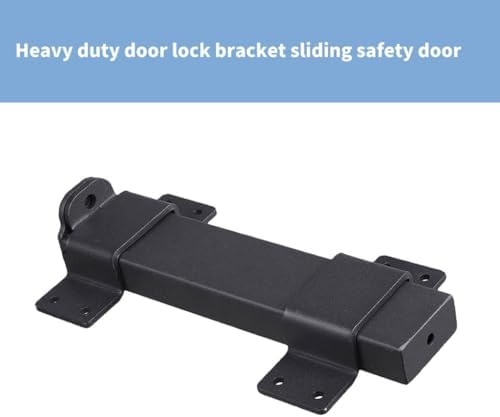 Moynagh Slide Gate Latch Heavy Duty Black Metal Lock with Padlock Hole