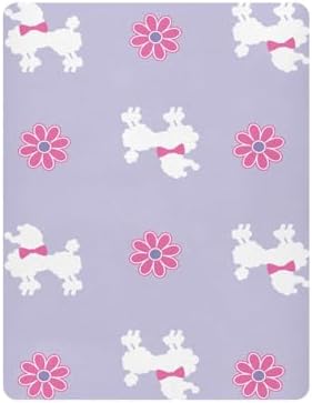 Gbjiemia Crib Sheets Poodle Pattern for Boys Girls
