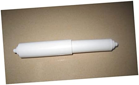 DIYEAH 4pc White Plastic Toilet Paper Holder with Spring Loading