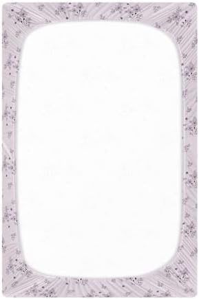 Soft Purple Flower Crib Sheets for Boys Girls