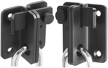 DEIHGE Slide Bolt Door Lock Hasp with Stainless Steel Finish