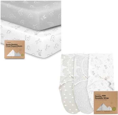 KeaBabies 2-Pack Crib Sheets 3-Pack Swaddle Sleep Sacks