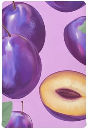 Gbjiemia Ripe Plum Crib Sheets for Baby Boys Girls
