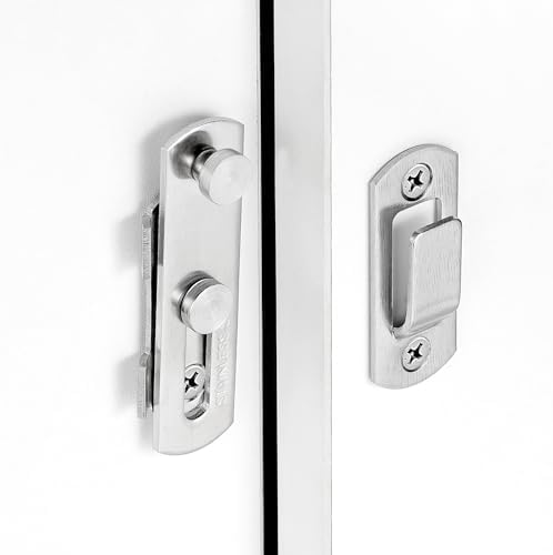 8 Packs Barn Door Latches Brushed Nickel Stainless Steel Gate Latch