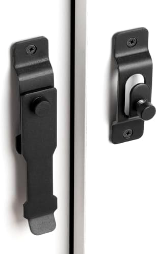 Wocoe 3-Pack Barn Door Latch - Matte Black Stainless Steel