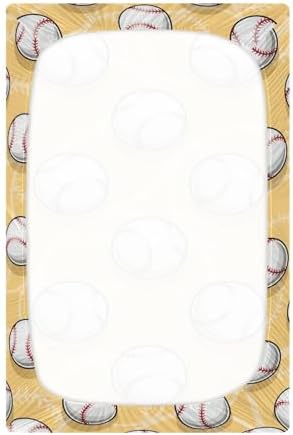 Gbjiemia Baseball Crib Sheets for Baby Boys Girls