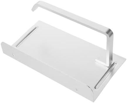 HOMSFOU Silver Metal Toilet Paper Holder Wall Organizer