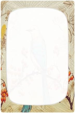 Jihqo Beautiful Forest Bird Crib Sheets Pack N Play