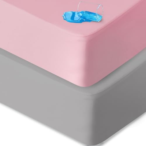 Biloban Waterproof Bassinet Sheets 2 Pack Ultra Soft Microfiber 1