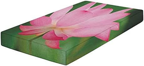 Pink Fern Green Microfiber Crib Sheet Set