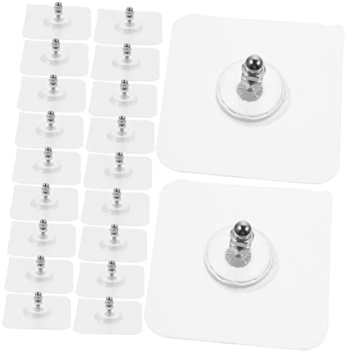 GLEAVI 20PCS Wall Hooks Adhesive Robe Towel Hooks
