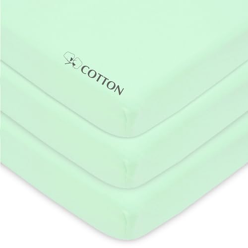 American Baby Company 3 Pack Cotton Fitted Crib Sheets 38 x 24