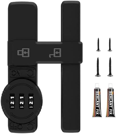 Letsakho 3-Digit Barn Door Lock with Password High Security Latch
