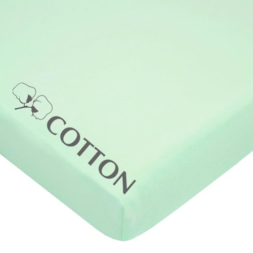 American Baby Company 100 Natural Cotton Mini Crib Sheet 38 x 24 Mint