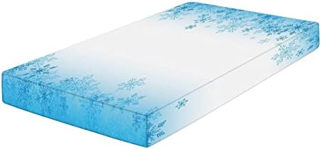 XISUNYA Winter Crib Sheet Set 28x52 Snowflake Print Blight Blue