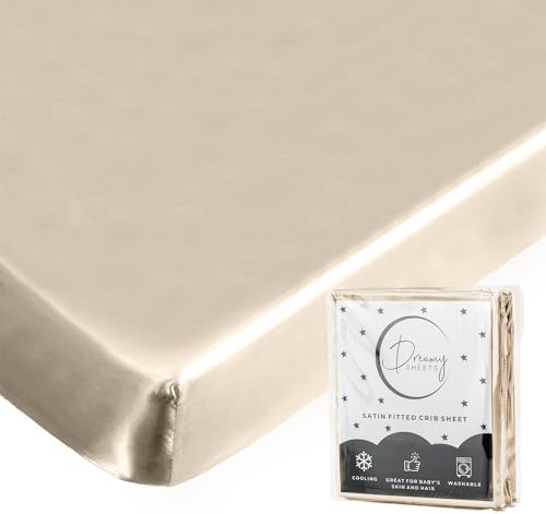 Dreamy Sheets Baby Crib Mattress Sheet - Silky Breathable Beige