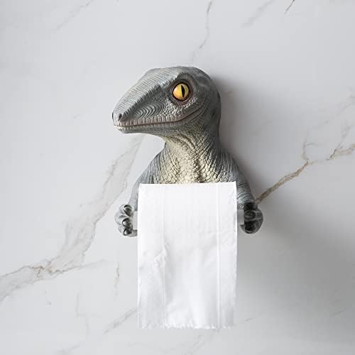 Banllis Dinosaur Toilet Paper Holder - No Drilling Durable Resin 65 Inch
