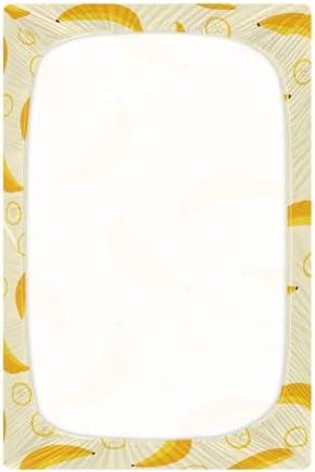 Gbjiemia Banana Slices Crib Sheets for Baby Boys Girls 39x27x5in
