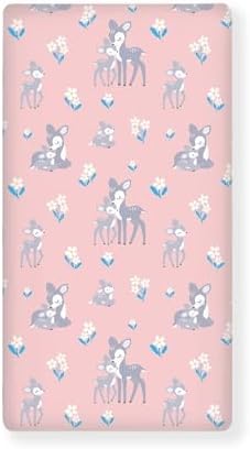 Winpema Cute Vintage Fawn Fitted Crib Sheet