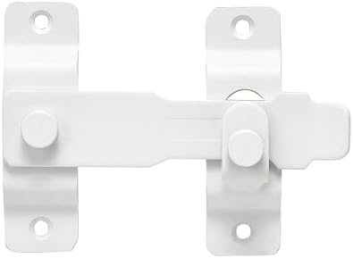 INIRET 2 Pack Barn Door Latches Matte White Stainless Steel