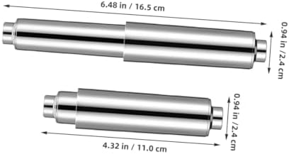 4PCS Chrome Toilet Paper Holder Rods with Spring Loaded Design