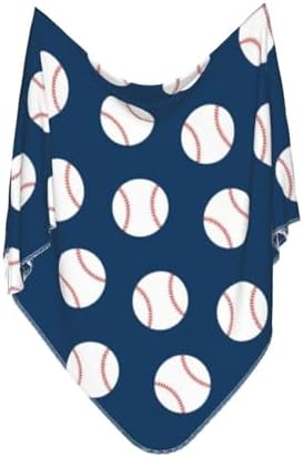 Sanghing Baseball Blue Swaddle Blanket for Newborn