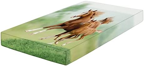 XISUNYA Horse Print Crib Sheet Set 28x52