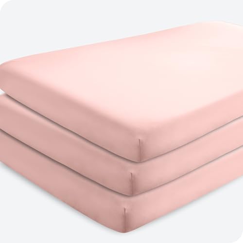 Bare Home 3-Pack Fitted Crib Sheets - Ultra-Soft Microfiber