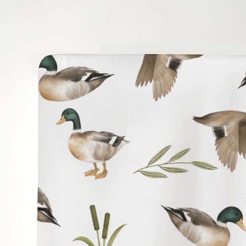 Wild Duck Pattern Crib Sheets 28x52 Fitted Baby Mattress Cover