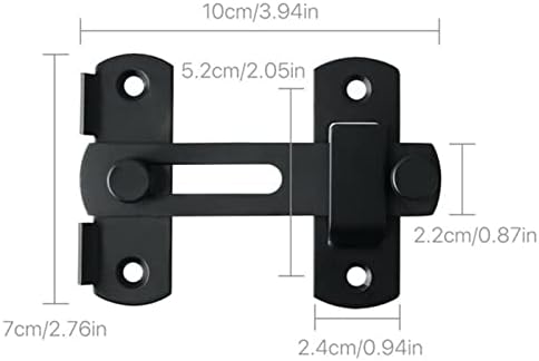 LCARY Door Bolts Matte Black Stainless Steel Gate Latch Lock Hardware