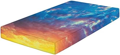 XISUNYA Decorative Crib Sheet Set Yellow Blue Microfiber 28x52