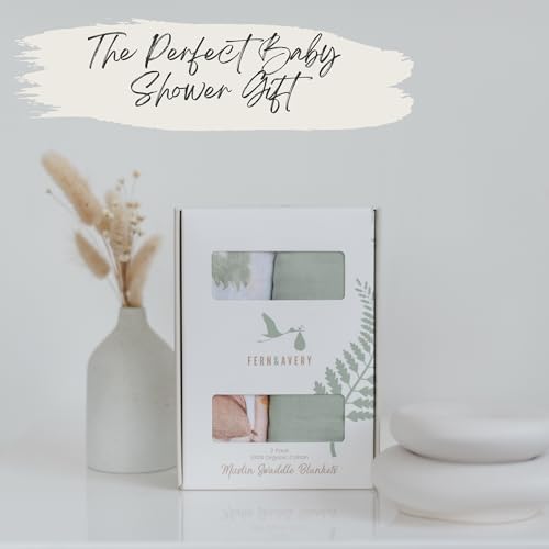 Fern Avery Organic Swaddle Blanket - Woodland Theme for Baby