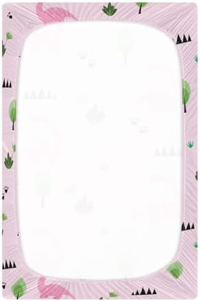 Gbjiemia Pink Dinosaur Crib Sheets for Baby Boys Girls 1