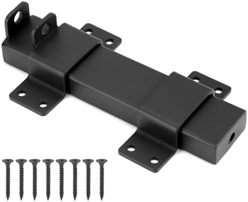 QWORK Heavy Duty Slide Gate Latch with Padlock Hole