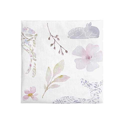NoJo Floral Deer Mini Crib Fitted Sheet 24x38 Inch 1