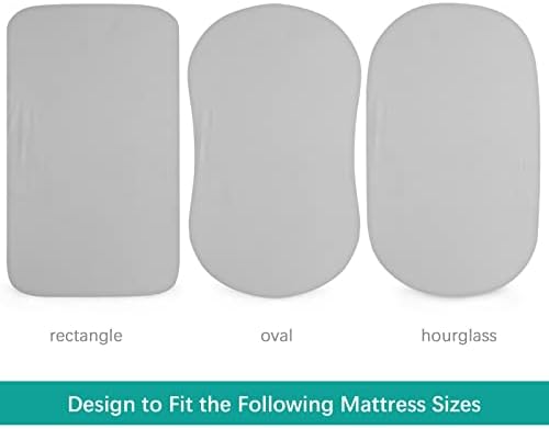 Biloban Waterproof Bassinet Sheets 2 Pack Ultra Soft Microfiber 1