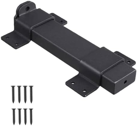 Moynagh Slide Gate Latch Heavy Duty Black Metal Lock with Padlock Hole