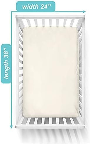 TL Care Natural Cotton Fitted Mini Crib Sheet 38x24