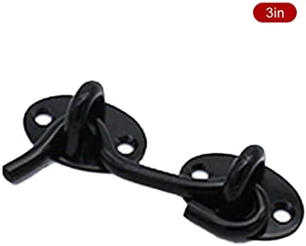 DEIHGE Hook and Eye Gate Latch in Black