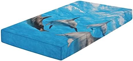 XISUNYA Dolphin Crib Sheet Set 28x52x8 Microfiber Sheets