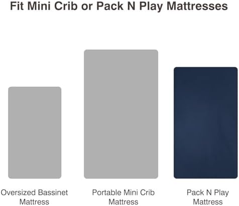 Davids Kids Waterproof Mini Crib Sheets 2 Pack