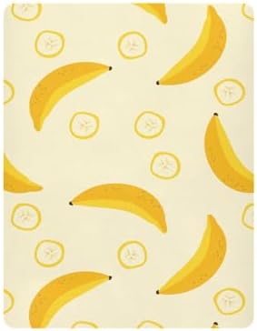 Gbjiemia Banana Slices Crib Sheets for Baby Boys Girls 39x27x5in