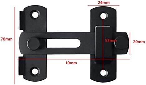 SHAUNI Door Bolt Set of 3 - Black Flip Latch Gate Latches