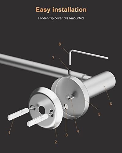 Adjustable Single Towel Bar 236-42 Inch Brush Nickel Finish