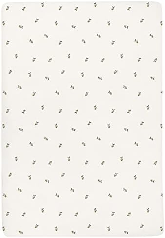 Elys Co Waterproof Crib Sheets 2 Pack Sage Berry Dot