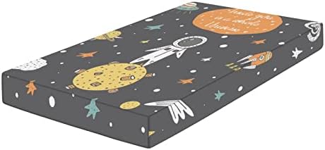 XISUNYA Decorative Crib Sheet 28x52 Outer Space Microfiber Set
