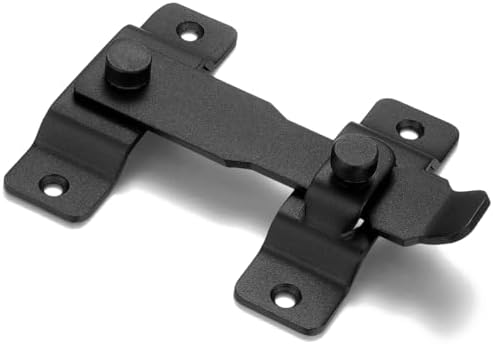 Wocoe 3-Pack Barn Door Latch - Matte Black Stainless Steel