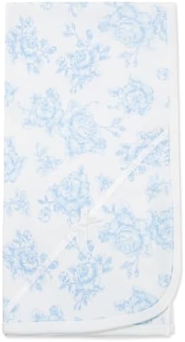 Little Me Baby Swaddling Blanket Blue Roses